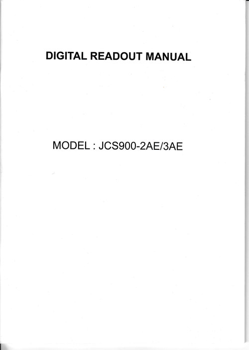 Product picture Measurite DRO JCS900-2AE/3AE digital readout manual