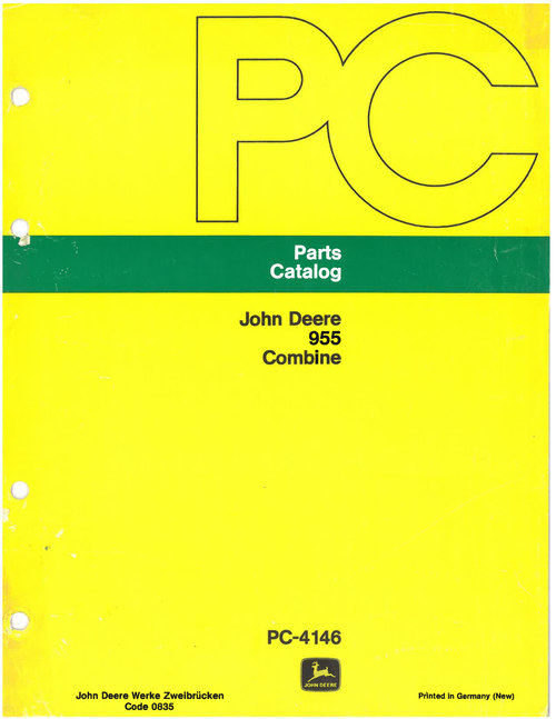 Product picture John Deere 955 combine parts catalogue