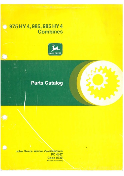 Product picture John Deere 975 HY 4/985/985 HY 4 spare parts catalogue