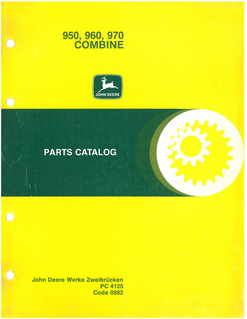 Product picture John Deere 950/960/970 combine spare parts catalogue
