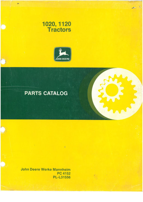 Product picture John Deere 1020/1120 reservdelskatalog/parts catalog