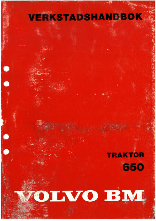 Product picture Volvo BM traktor 650 verkstadshandbok