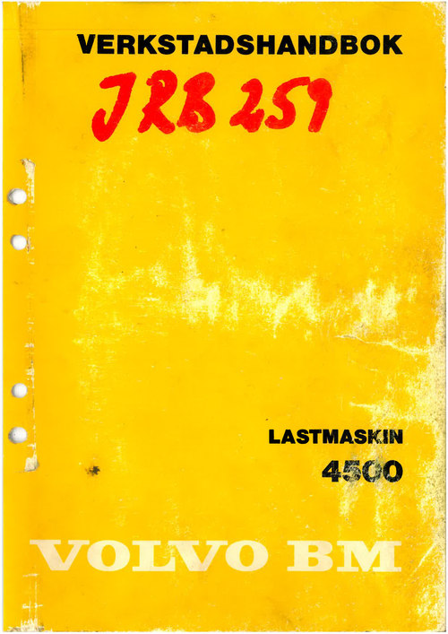 Product picture Volvo BM lastmaskin 4500 verkstadshandbok