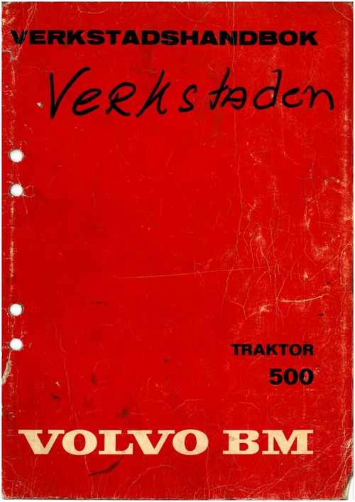 Product picture Volvo BM traktor 500 verkstadshandbok