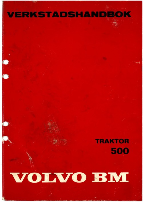 Product picture Volvo BM traktor 500 verkstadshandbok