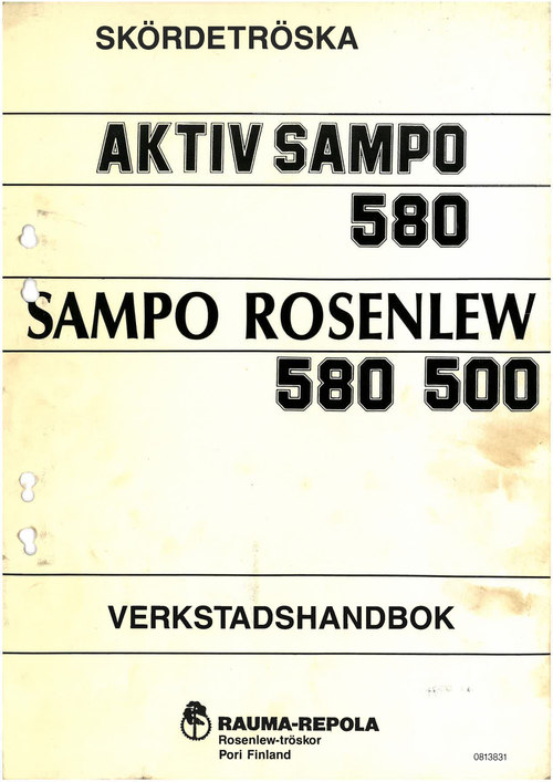 Product picture Aktiv Sampo 580/Sampo Rosenlew 580/500 verkstadshandbok