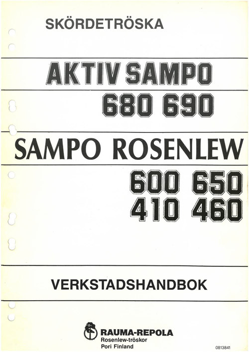 Product picture Aktiv Sampo 680/690/Sampo Rosenlew 410-650 verkstadshandbok
