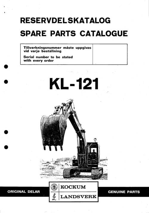 Product picture Kockum Landsverk KL-121 (Feb 1969) reservdelskatalog/parts