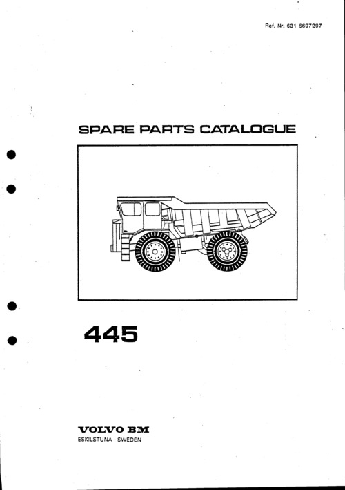 Product picture Volvo BM 445/K445 reservdelskatalog/parts manual