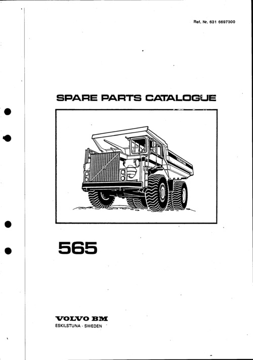 Product picture Volvo BM 565/K565 reservdelskatalog/parts manual